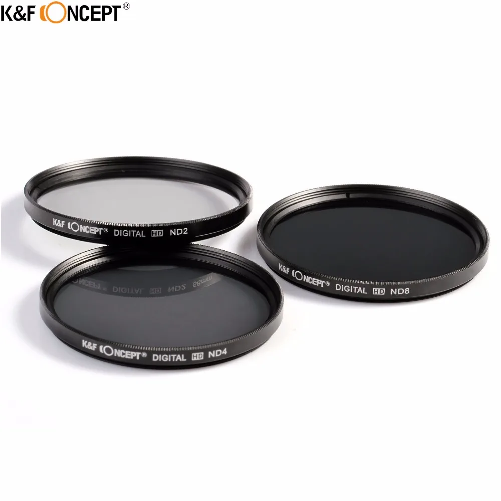 K & F концепция 58 мм Макро + 1 2 4 10 Set УФ CPL FLD ND 8 Камера фильтр объектива Kit бленда