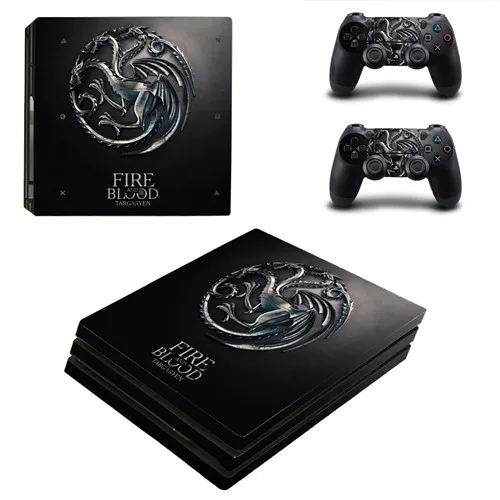 YSP4P-0319 Игра престолов скоро зима PS4 Pro наклейка кожи для playstation 4 Pro консоль и контроллер PS4 Pro наклейка s Наклейка виниловая - Цвет: YSP4P-0319