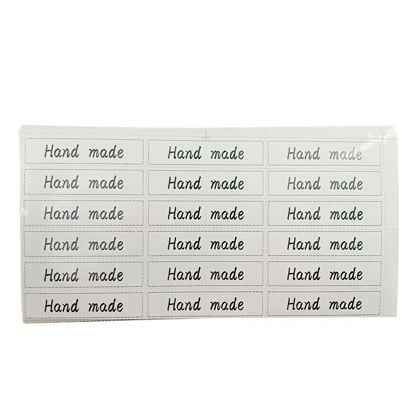 1800pcs/pack Simple Rectangular white Hand made Long Seal Sticker DIY For Party Gift Handmade Sealing | Дом и сад
