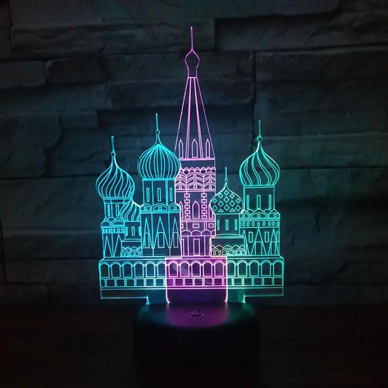 

СВЕТОДИОДНЫЙ 3d ночник в виде замка, креативное визуальное Сенсорное украшение для вечеринки, трехмерная лампа, светильник с надписью Usb