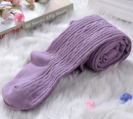 Light purple От 2 до 14 лет, хлопковые весенние штаны для маленьких девочек, леггинсы в темную полоску, Разноцветные Детские теплые штаны для девочек, колготки - Цвет: Light purple