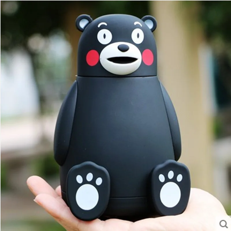 3D милый Кумамон Изолированная бутылка для воды детей мультфильм 304 нержавеющая