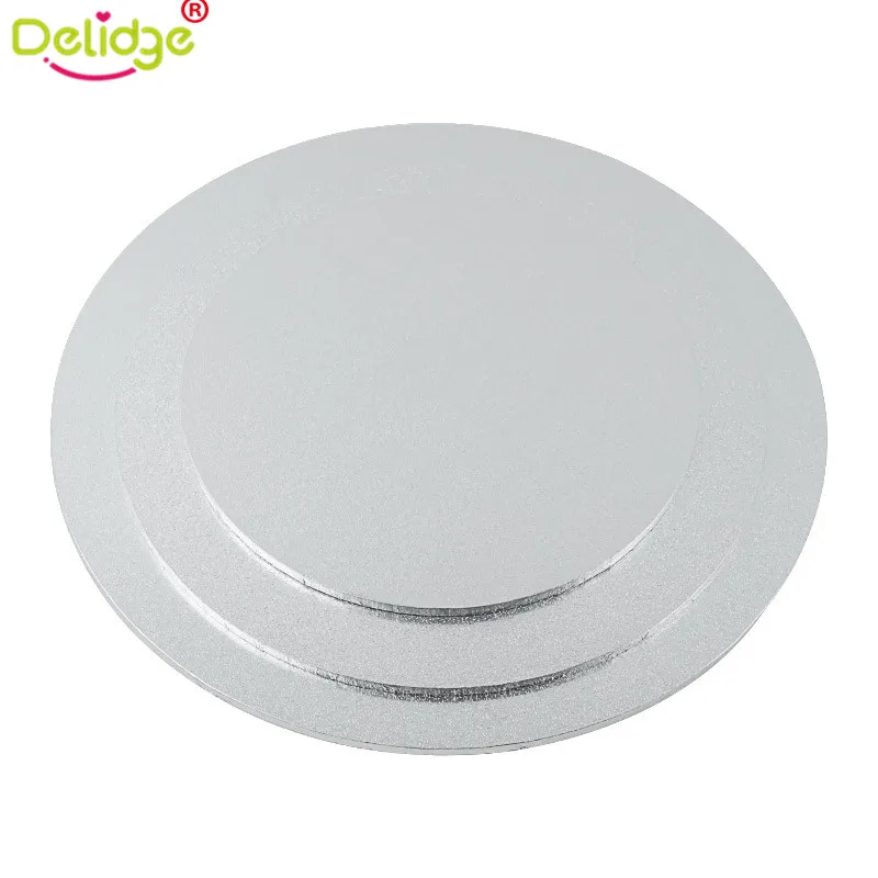 Delidge 2 Sizes Round Cake Stand Mat Wooden Display Board Strong Base Wedding Birthday Holder Dropshipping | Дом и сад