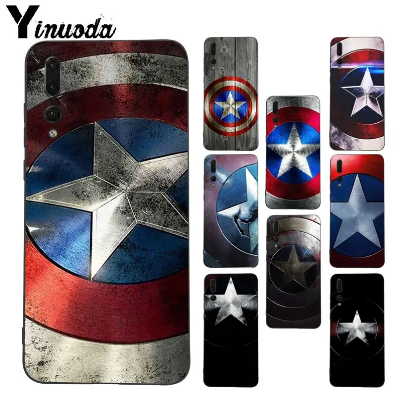 Чехол для телефона Yinuoda Marvel Hero Captain America Huawei P20pro mate10lite p9 p10plus honor 8x 7A nova3i mate20lite