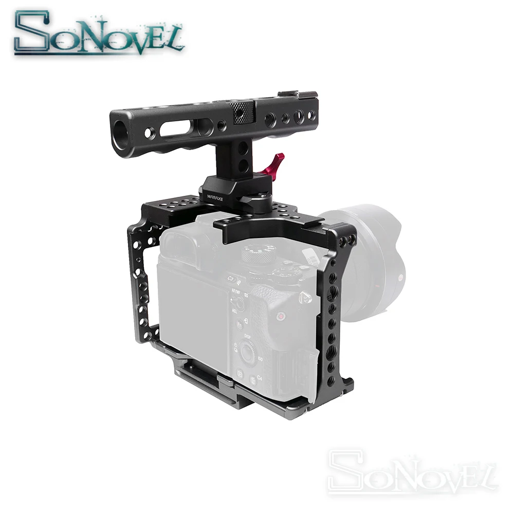 WARAXE A7 Камера клетка Rail ручка Встроенный Quick Release подходит Arca Swiss для sony A7R A7S A7II A7RII
