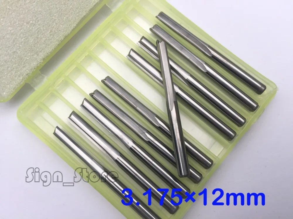 10 шт. карбидные фрезы с двойной канавкой 3 175 мм * 12 мм|bit guard|router bit for laminaterouter bits tools |