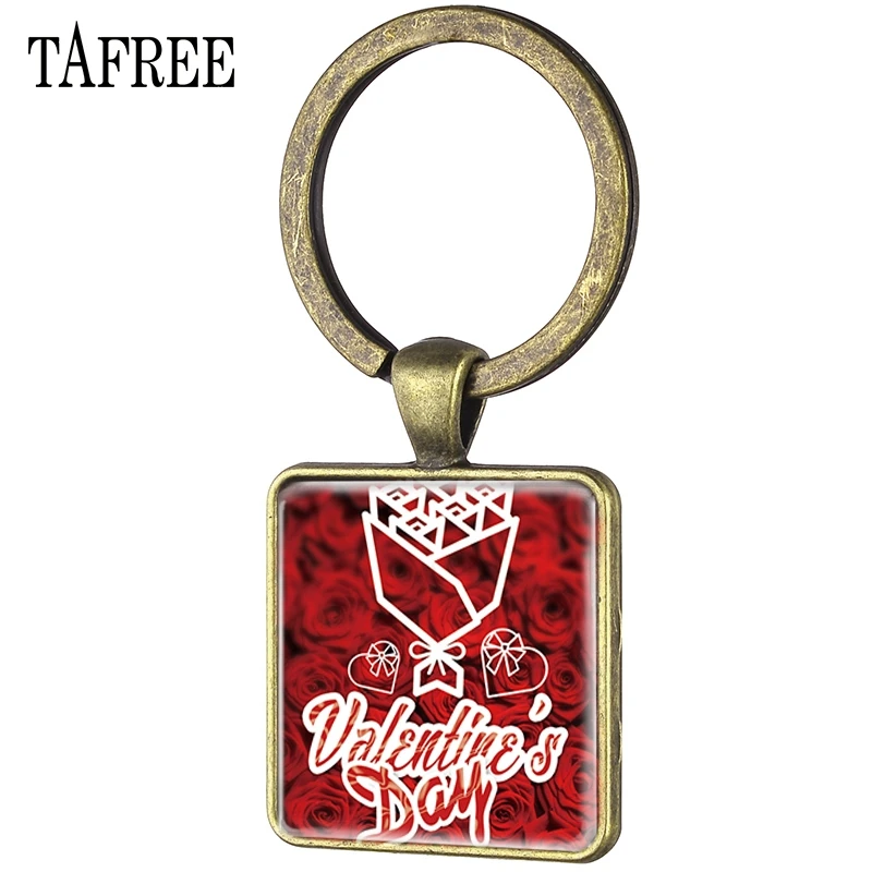 Брелок TAFREE Couple I LOVE YOU квадратный брелок для ключей искусственные сувениры