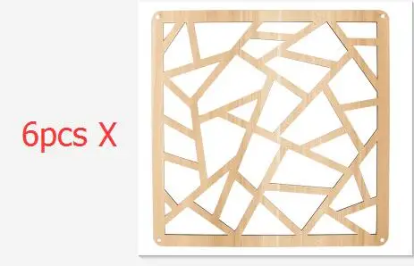 6 шт. 29*29 см подвесной разделитель для комнаты, экран, biobo Decorativos, деревянная входная дверь, подвесная резьба, винтажный вырез - Цвет: 29CMX29CM