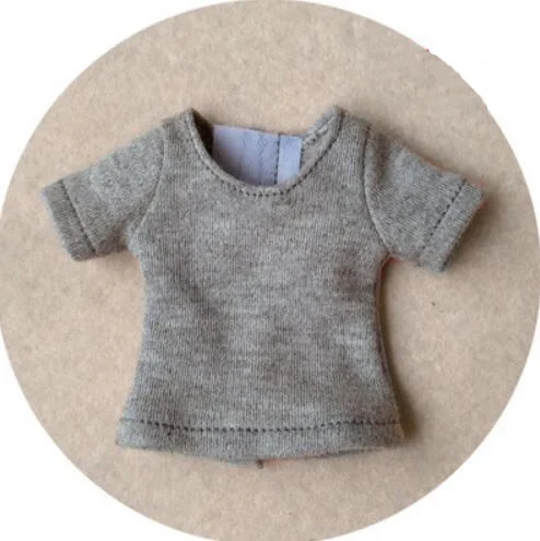 grey shirt Blyth/Одежда для куклы, футболка с длинными рукавами, комбинезон, штаны, Одежда для куклы ob24, Azone S, Blyth, штаны для 1/6, аксессуары для куклы - Цвет: grey shirt
