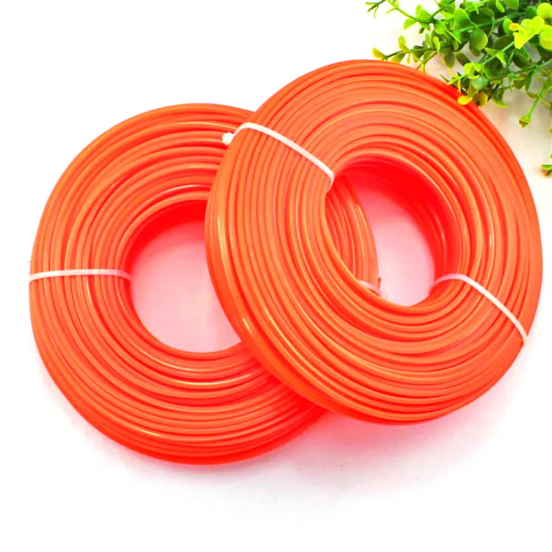 

2.4mm/3mm 1LB Trimmer Line Strimmer Brushcutter Trimmer Nylon/Wire Rope Cord Line Long Round Roll Square Grass Rope Line