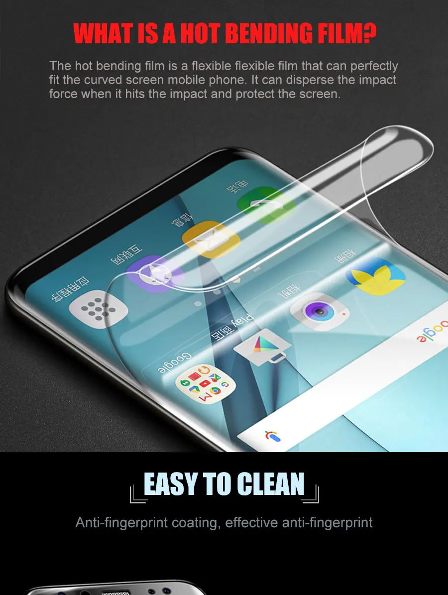 9D изогнутая мягкая пленка для samsung Galaxy S8 S9 Plus Note 8 9 S7 Edge A6 A8 Plus Защитная пленка для экрана чехол