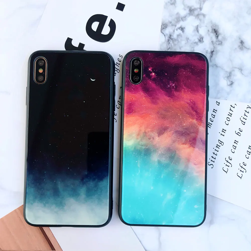 Стеклянный жесткий чехол для Huawei P30 Pro P20 Lite чехлы со звездным небом Mate 20 Nova 3 3i