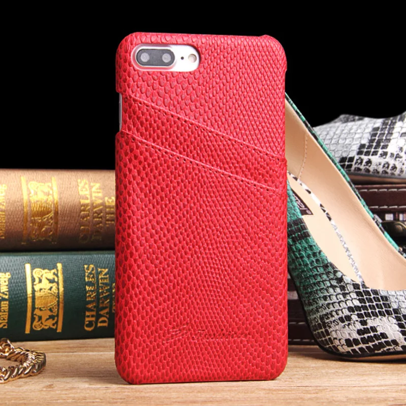 Новая кожаная задняя крышка для iphone 7 со змеиным узором чехол телефона бесплатная