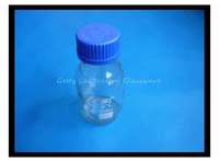 250 ml lab glass reagent bottle w cap autoclavable heavy wall
