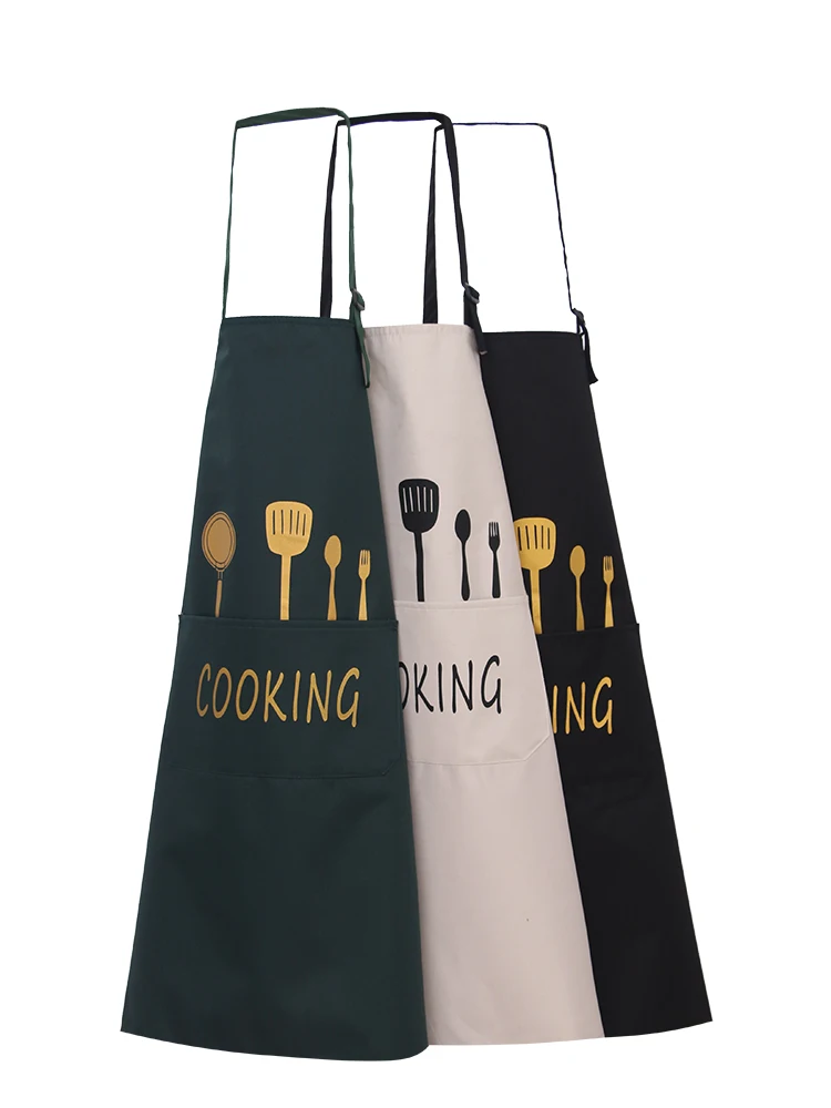 

Korean Kitchen Apron Fashion Waterproof and Oil-proof Male and Female Adult Household Cover Workwear Customized Logo Printing
