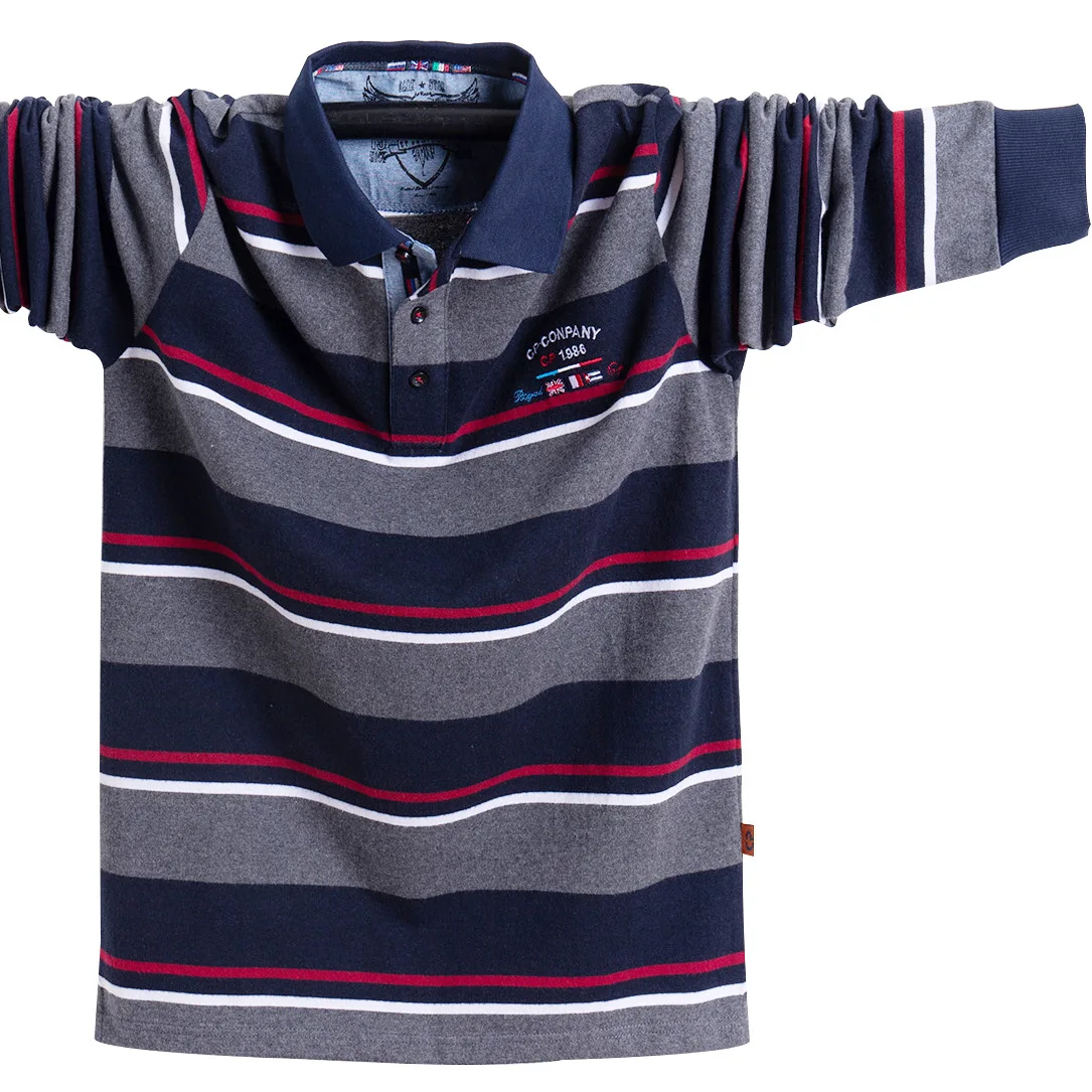 Мужская рубашка-поло без подкладки с длинным рукавом | одежда