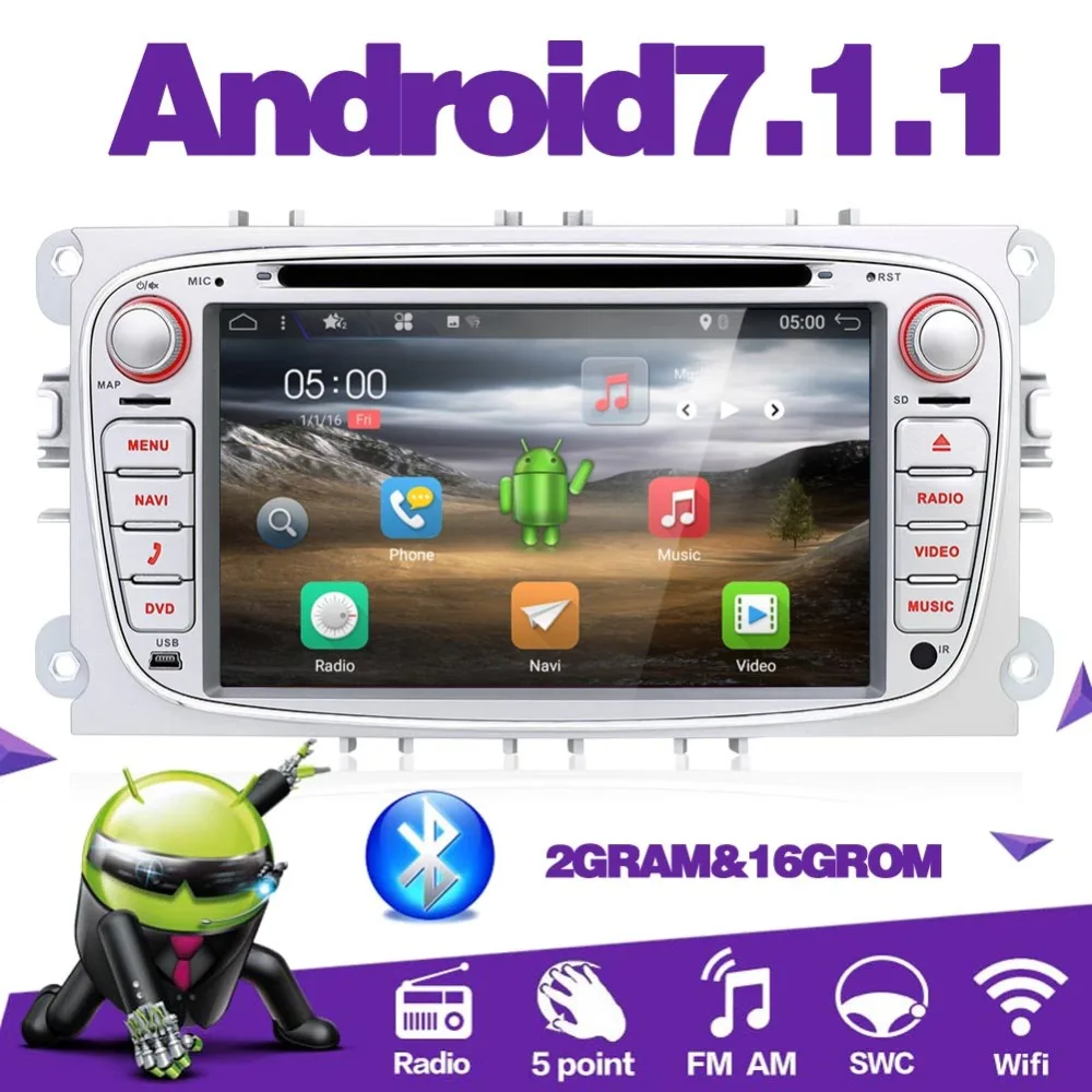 Bosion 7 &quotавтомобильное аудио Радио DVD для FORD/Focus/S MAX/Mondeo/C MAX/Galaxy 2din 4 ядра Buletooth USB wi fi