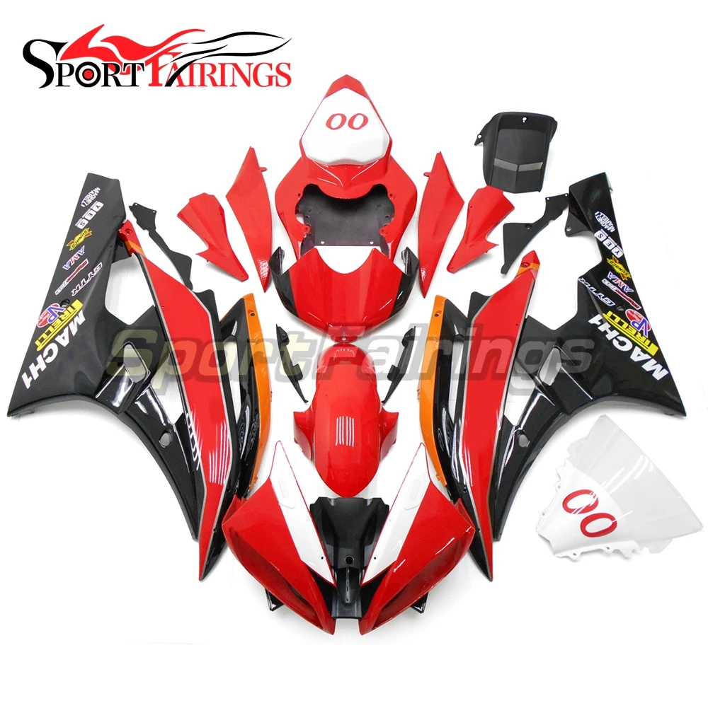 

Complete Red Black Fairings For Yamaha YZF600 R6 06 07 YZF-R6 2006 2007 ABS Plastic Motorcycle Fairing Kit Bodywork Cowling New