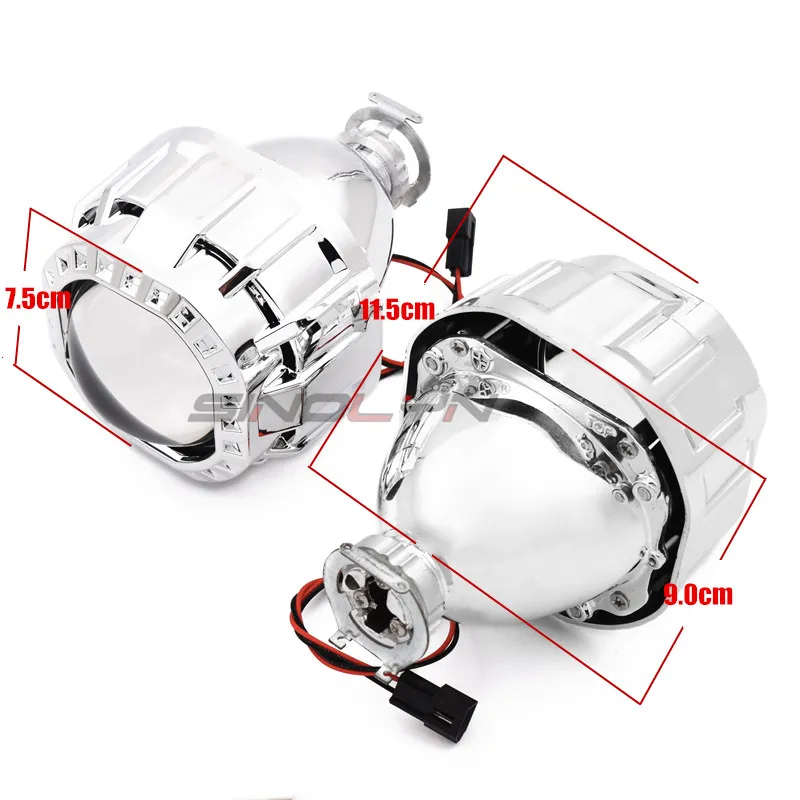 Линзы для фар Sinolyn H1 HID проектор 8,0 Биксеноновые линзы 2,5 квадратный комплект автомобильных фар для H4 H7 9005 9006 аксессуары для модернизации