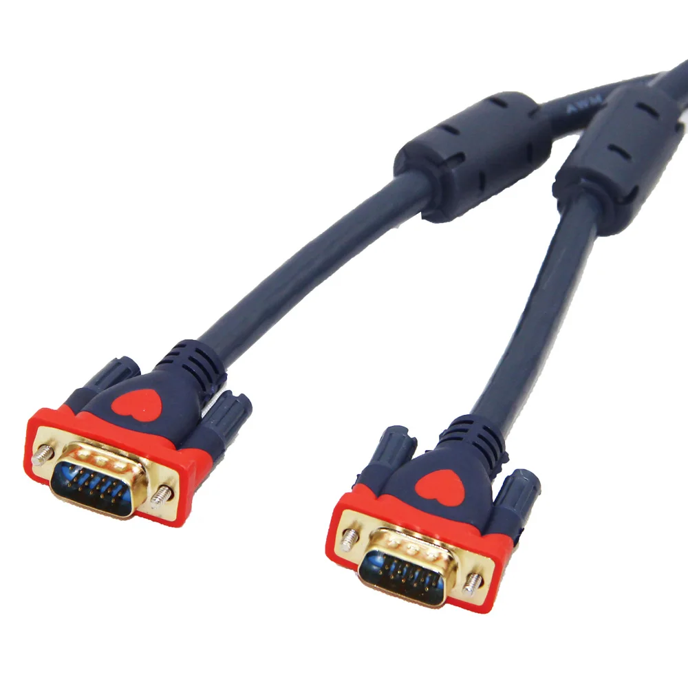Bochara VGA кабель папа-папа 3+ 9 HD полностью проводной 15PIN для ЖК-дисплея CRT проектор ПК ноутбук монитор 1,5 м 3 м 5 м 10 м 15 м 20 м