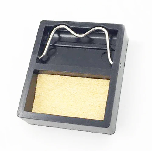 Паяльник пистолет стенд держатель опорная станция металлическое основание и губка для припоя - Цвет: Красный