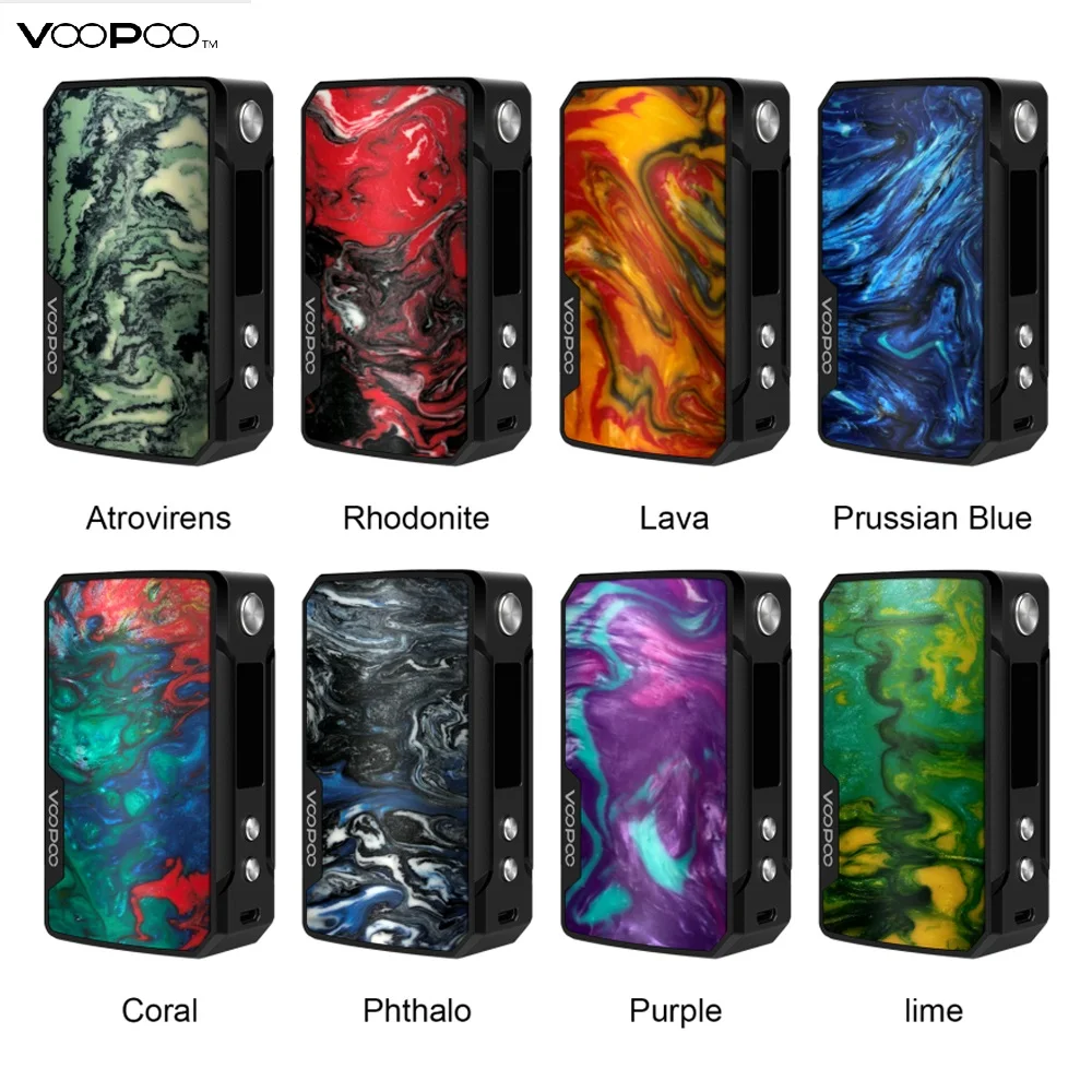 Имеются на складе! 100% оригинал 117 Вт VOOPOO Drag Mini Mod Vape 4400 мАч 510 Резьбовая электронная