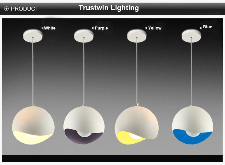 Новый дизайн круглый белый внутренний металлический декор подвесной светильник