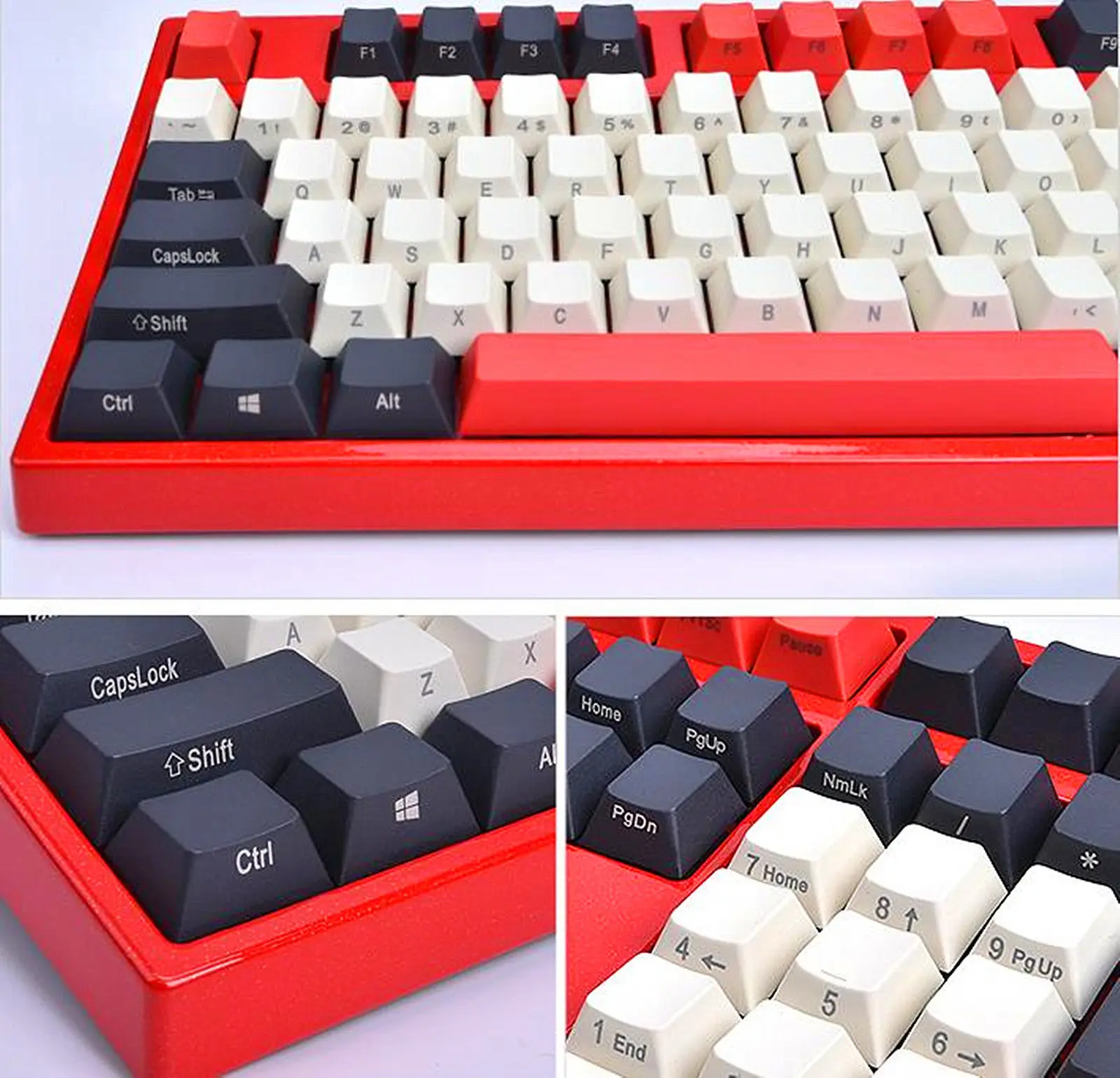 104 ключей Dolch Red Keycap набор Толстая PBT лазерная резьба Keyaps ANSI профиль колпачки для