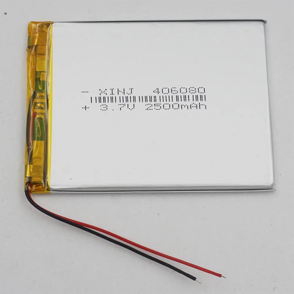 XINJ 3 7 V 2500 mAh литий полимерный Li po аккумулятор 406080 для psp gps портативный ТВ Видео