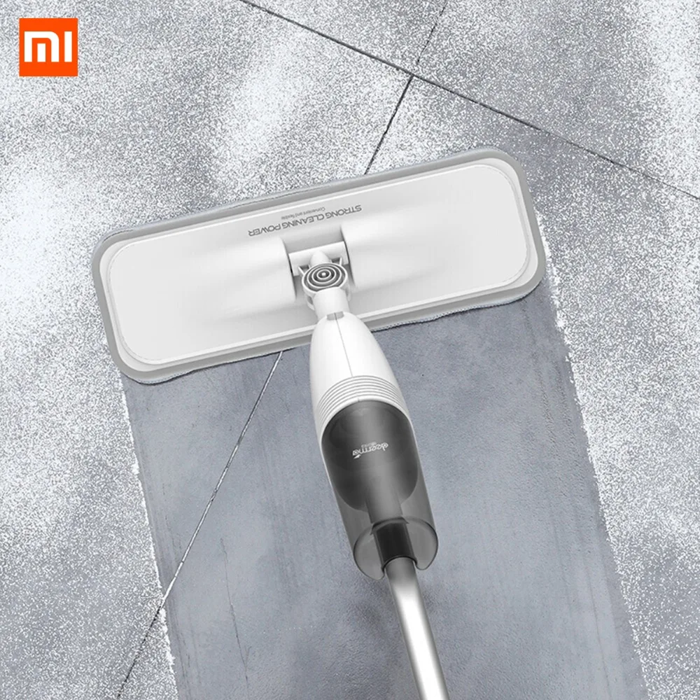Xiaomi Mihome Deerma TB500 спрей для воды 3 слоя Mircro Швабра из углеродного волокна пылесборник 360 градусов вращающийся 1,2 м стержень