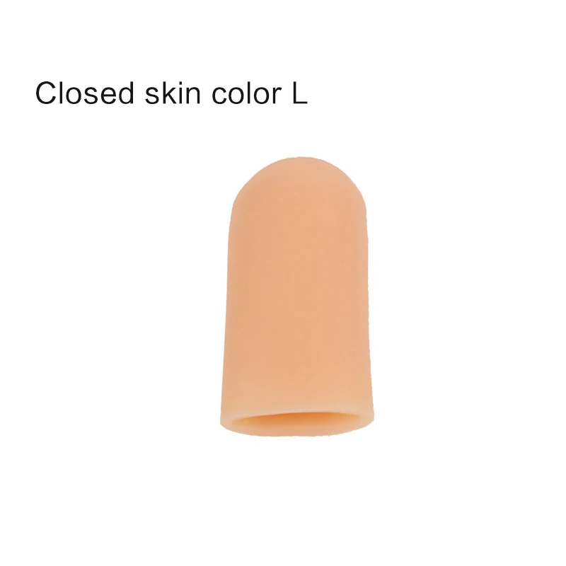 Closed skin L 1 пара силиконовых гелевых носков разделители трубка для пальца Стелька протектор стопы колпачки протектор ноги палец Носок Протектор вставка - Цвет: Closed skin L