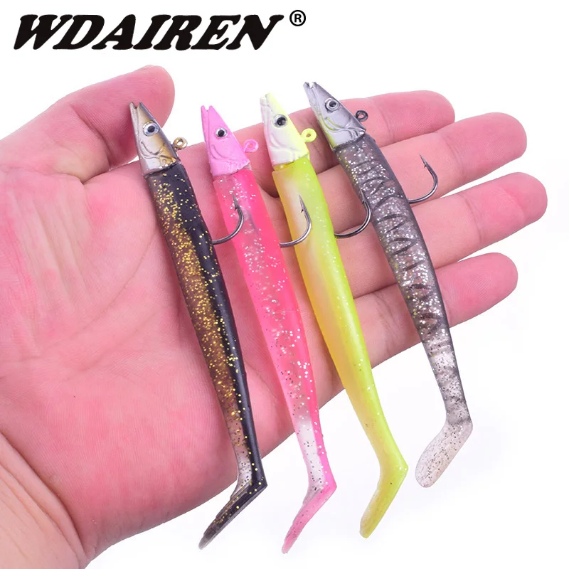 WDAIREN (12 см) 16g lead jig Head один крюк-воблер для рыбалки мягкие блесны на Тонущая