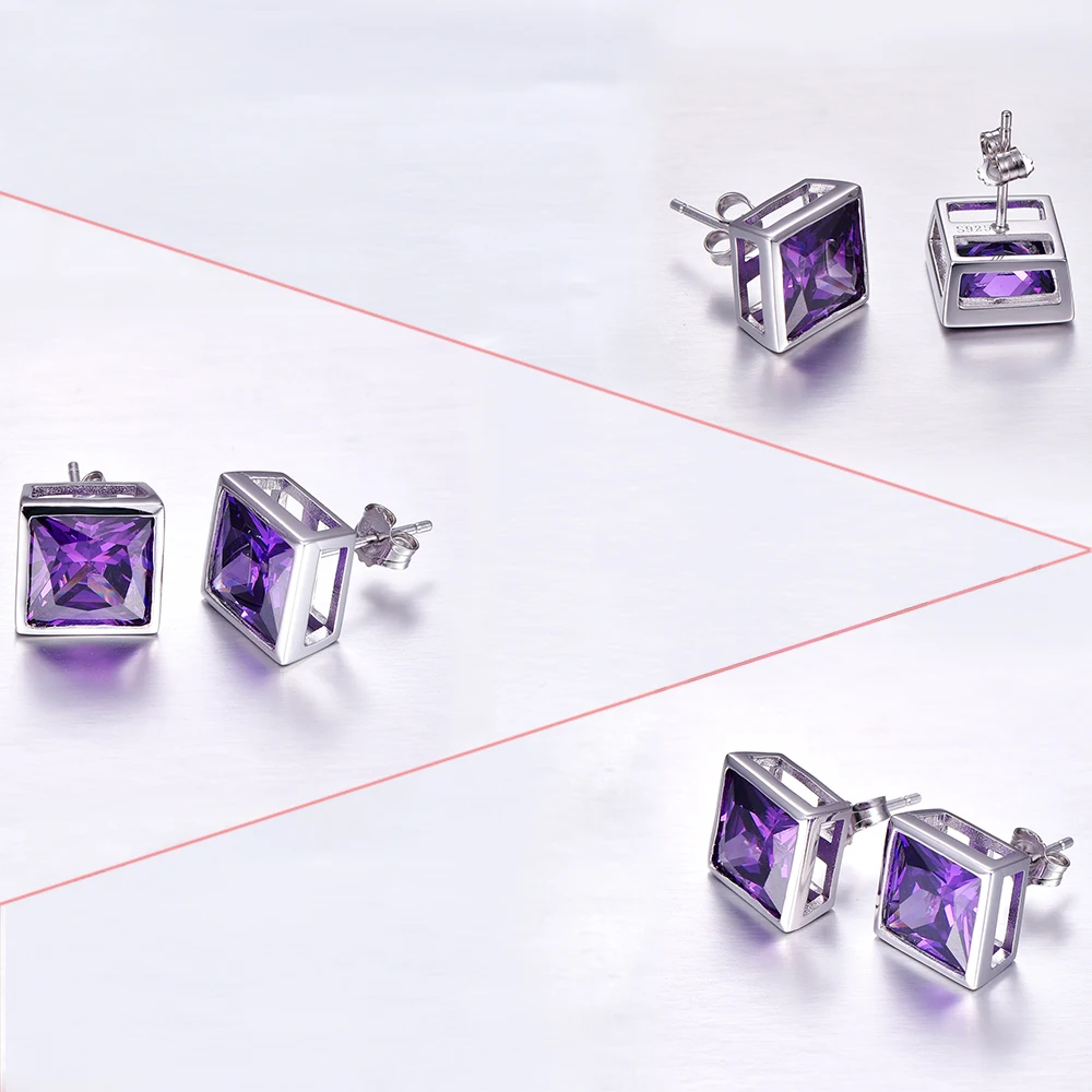 Jrose оригинальные большие серьги гвоздики с драгоценными камнями для женщин 100%