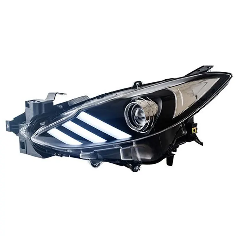 No light bulb Автомобильный Стайлинг, светодиодный, HID Rio, светодиодный, для фар, Головной фонарь, чехол для Mazda 3, Мазда 3, M3, фара,,,, Би-ксеноновые линзы, ближний свет - Цвет: No light bulb