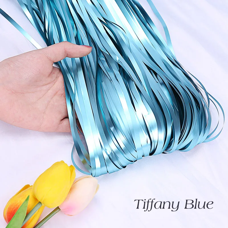 matte Tiffany blue Свадебные украшения, занавески s, матовая металлическая мишура, фольга, занавески на день рождения, Детские Вечерние Декорации с единорогом - Цвет: matte Tiffany blue