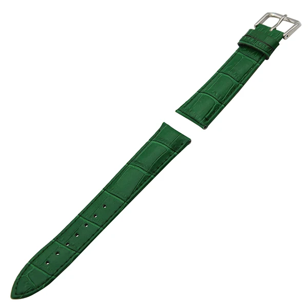 Green Крокодиловый кожаный ремешок 8/10/12/14/16/17/18/19/20/21/22/23/24/26/28/30/32 мм, ремешок для наручных часов браслет на запястье со стальным ремешком - Цвет ремешка: Green
