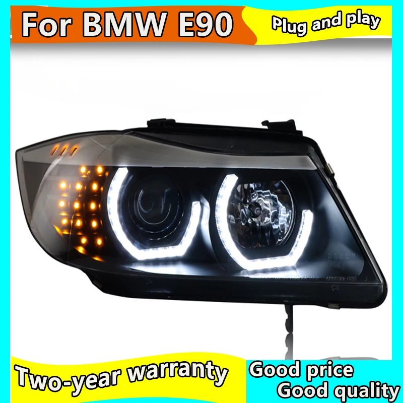 Автостайлинг для BMW E90 фары 2005-2012 320i 318i 323i 325i DRL Hid ангельские глазки Биксеноновые