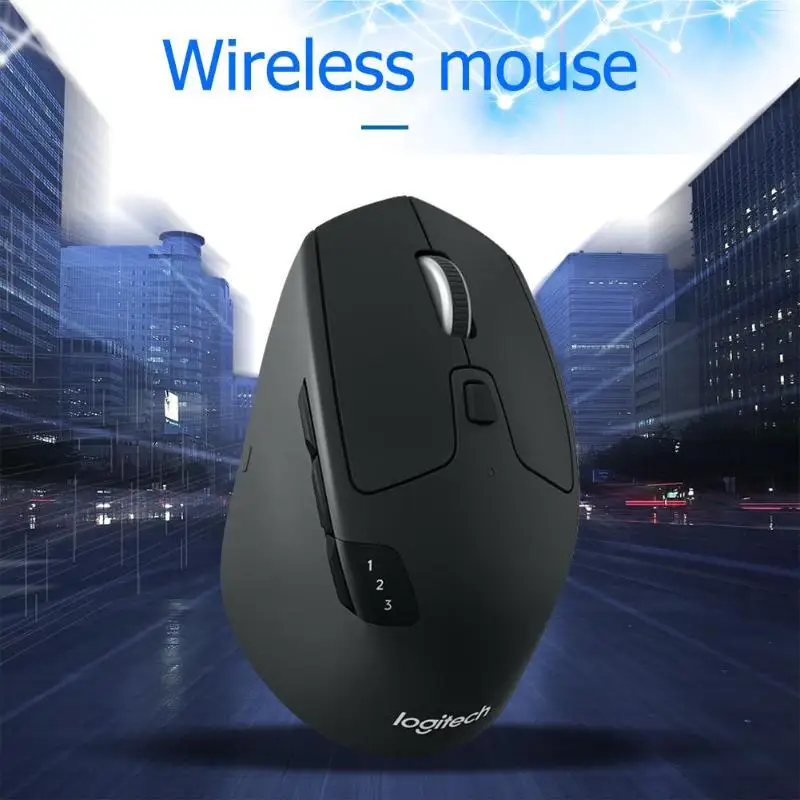 Logitech M720 триатлона компьютерные Bluetooth Двухрежимная 2,4 ГГц Беспроводной Мышь оптический, эргономический мыши Поддержка мульти-переключатель устройства для оптоволоконного кабеля