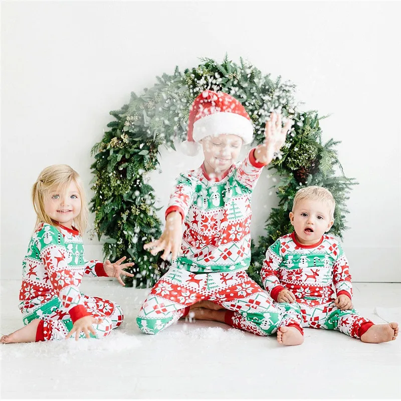 Pudcoco/комплект одежды для малышей из 2 предметов Рождественская одежда сна