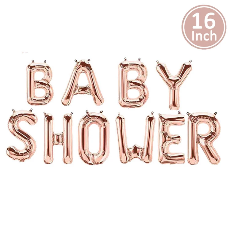 16 дюймов Baby Shower Фольга воздушные шары BabyShower вечерние украшения его для мальчиков и девочек с изображением слона Пол раскрыть игры с надписью Oh Baby столовых принадлежностей
