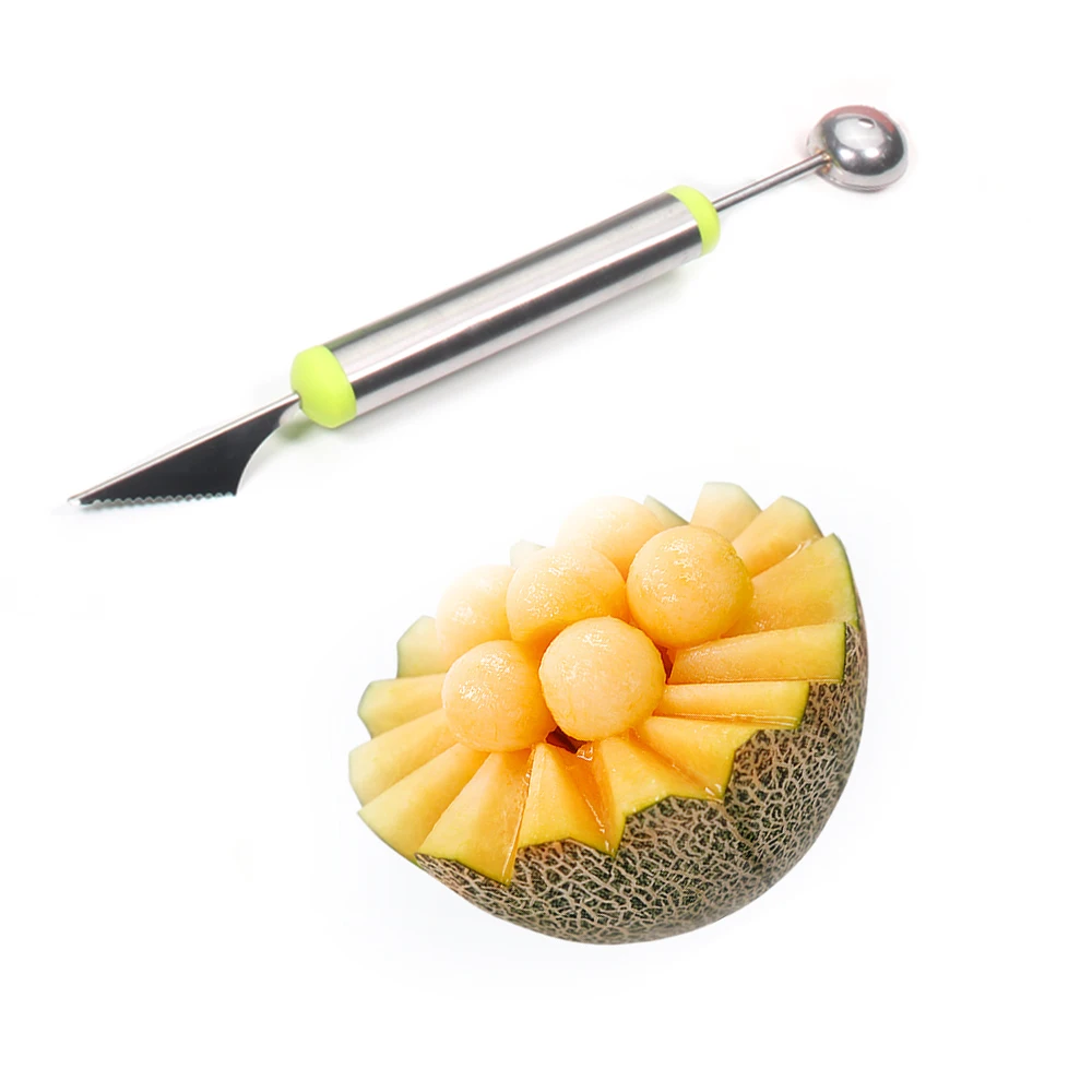 Нож для арбуза разделитель мякоти из нержавеющей стали 3 в 1|melon baller|watermelon slicerfruit
