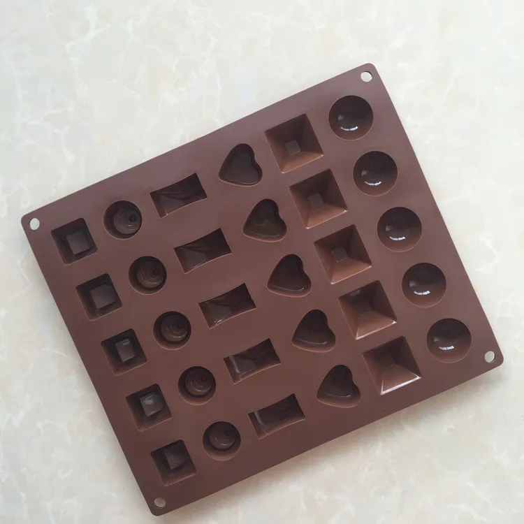 30 Even 6 Group Silica Gel Chocolates Model Malt Dust Household Self-control DIY Baking Mould Rolo De Massa Christmas | Дом и сад