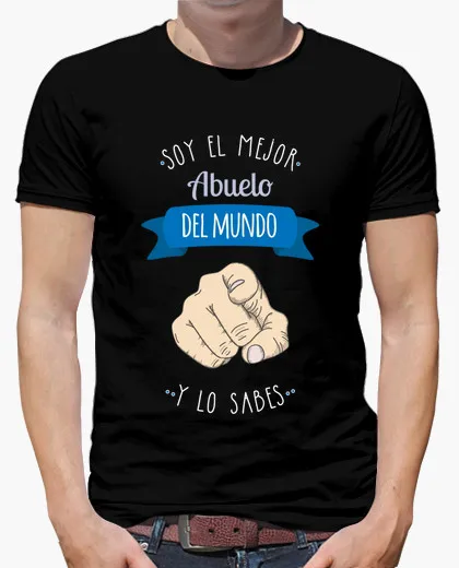 2017 Горячей Продажи мужчин футболки Mejor Дель Мундо Абуэло С Коротким рукавом Мода