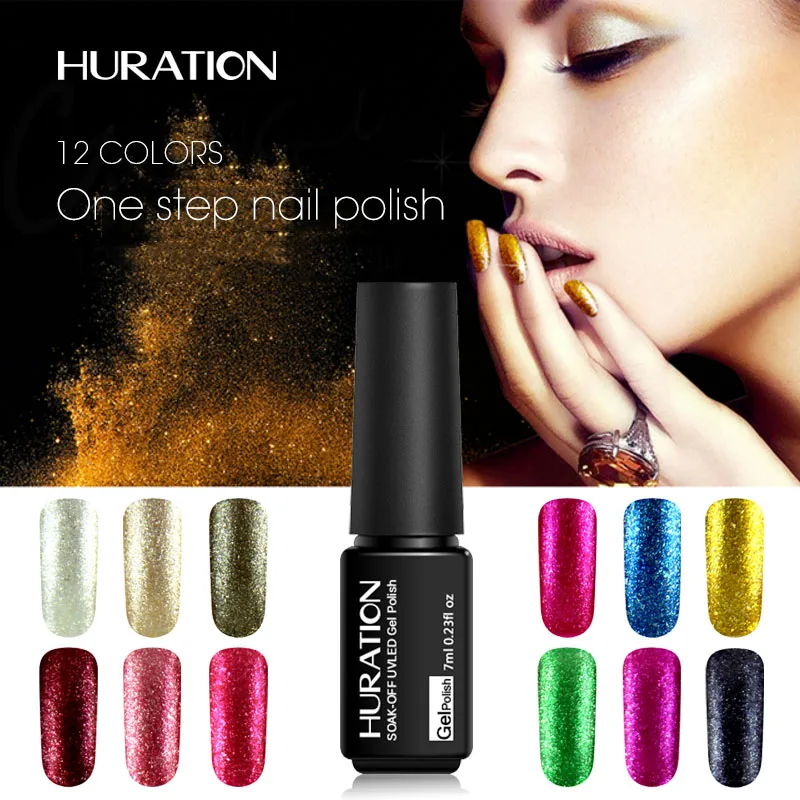 Huration Профессиональный Сияющий Platinum Долгое УФ гель лак акриловый Soak Off Блеск Гель