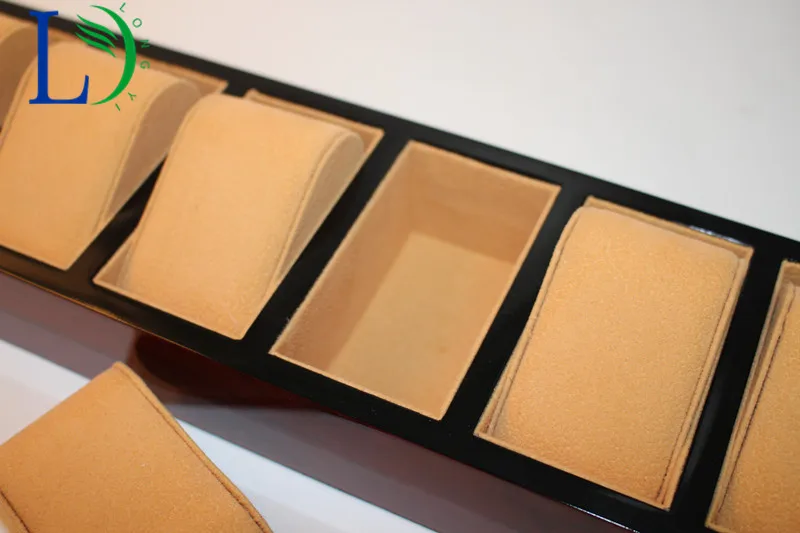 6 ячеек дисплей для ювелирных изделий искусственный жемчуг бархат подушек