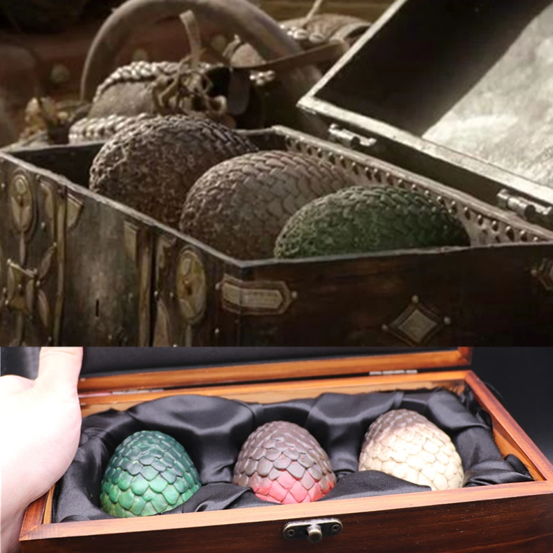 Movie TV Series Game of Thrones Daenerys Targaryen Dragon Egg Periphery Cosplay Prop Accessories Model Collection Set Gift Toy