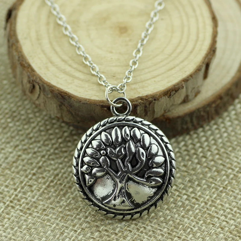 Новый Древо жизни кулон Цепочки и ожерелья Винтаж бронзовый живопись Для мужчин