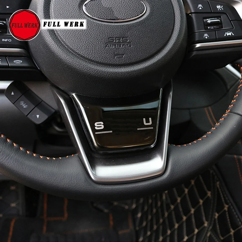 1 шт. SS чехол рулевого колеса автомобиля декоративная наклейка для Subaru XV Outback Crosstrek Forester 19 Интерьер Литье аксессуар