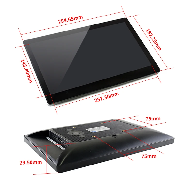 11,6 дюймовый ips экран с разрешением 1920x1080 HDMI выход емкостный сенсорный экран ЖК-дисплей для Raspberry Pi 3B+ BB Черный