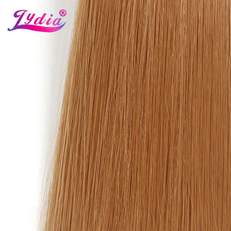 Лидия для женщин прямые синтетические пучки волос 18 " 26" чистый цвет 27 # волосы - Фото №1